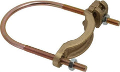 Thomas & Betts - 4 to 4/0 AWG Compatible U-bolt Rod Clamp - Bronze, CSA Certified, UL File E3060, UL Listed - Exact Tool & Supply