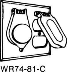 Thomas & Betts - Electrical Outlet Box Stainless Steel Weatherproof Cover - Includes Screw & Sealing Gasket - Exact Tool & Supply