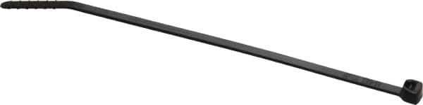 Thomas & Betts - 4" Long Black Nylon Standard Cable Tie - 18 Lb Tensile Strength, 1.13mm Thick, 5/8" Max Bundle Diam - Exact Tool & Supply