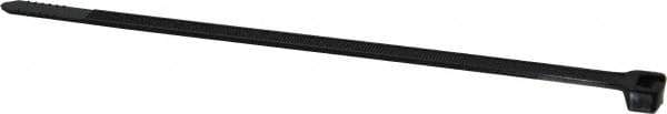 Thomas & Betts - 8" Long Black Nylon Standard Cable Tie - 120 Lb Tensile Strength, 1.91mm Thick, 2" Max Bundle Diam - Exact Tool & Supply
