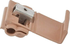 3M - 12 to 10 AWG, Brown, IDC, Run & Tap Quick Splice Connector - 2 Wires - Exact Tool & Supply