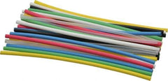 3M - 6" Long, 2:1, Polyolefin Heat Shrink Electrical Tubing - Black, Blue, Clear, Green, Red, White, Yellow - Exact Tool & Supply