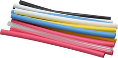 3M - 6" Long, 2:1, Polyolefin Heat Shrink Electrical Tubing - Black, Blue, Clear, Green, Red, White, Yellow - Exact Tool & Supply