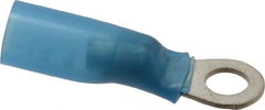 3M - 16-14 AWG Partially Insulated Crimp Connection Circular Ring Terminal - #8 Stud, 1" OAL x 0.31" Wide, Copper Contact - Exact Tool & Supply