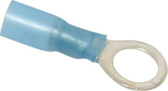 3M - 16-14 AWG Partially Insulated Crimp Connection Circular Ring Terminal - 5/16" Stud, 1.1" OAL x 0.47" Wide, Copper Contact - Exact Tool & Supply