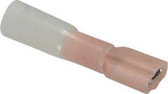 3M - 22 to 18 AWG, Nylon Heat Shrink, Fully Insulated, Female Wire Disconnect - 1/4 Inch Wide Tab, Red - Exact Tool & Supply