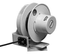 Conductix - 14 AWG, 30' Cable Length, Cord & Cable Reel with Cable End - 4 Outlets, SO Cable, White Reel - Exact Tool & Supply