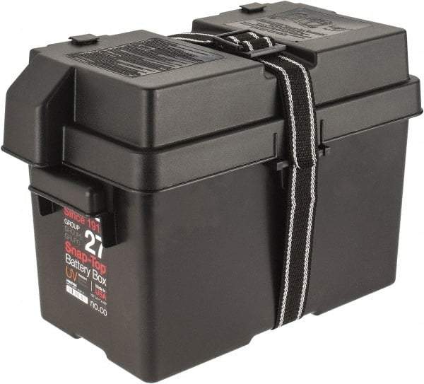 Noco - Group 27 Automotive Battery Box - 17-3/4" Outside Length x 10-1/8 Width x 10-1/2 Height, 14-1/2" Inside Length x 7-7/8 Width x 10-3/4 Height - Exact Tool & Supply