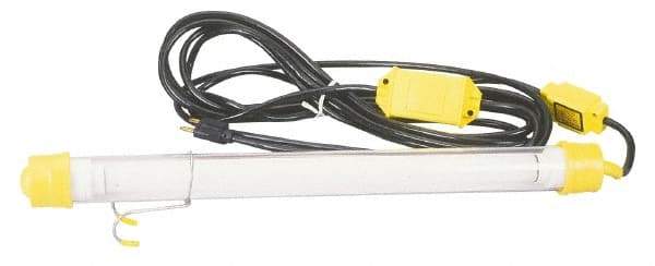 Made in USA - 120 Volt, 15 Watt, Electric, Fluorescent Portable Hook Work Light - 50' Cord, 1 Head - Exact Tool & Supply