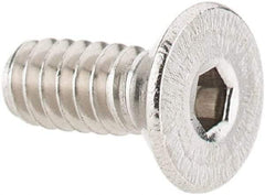 Value Collection - #6-32 UNC Hex Socket Drive, 82° Flat Screw - Grade 316 Stainless Steel, 3/8" OAL - Exact Tool & Supply