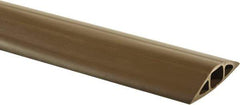 Hubbell Wiring Device-Kellems - 1 Channel, 10 Ft Long, 7.9mm Max Compatible Cable Diam, Brown PVC On Floor Cable Cover - 2-3/4" Overall Width x 13.5mm Overall Height, 15.2mm Channel Width x 7.9mm Channel Height - Exact Tool & Supply
