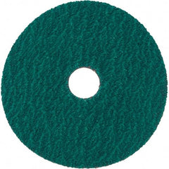 Standard Abrasives - 5" Diam 7/8" Hole 36 Grit Fiber Disc - Very Coarse Grade, Zirconia Alumina, 18,000 Max RPM, Series Z - Exact Tool & Supply