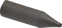 Made in USA - 9/32" Max Diam x 1" Long, Cone, Rubberized Point - Medium Grade, Silicon Carbide, 1/16" Arbor Hole, Unmounted - Exact Tool & Supply