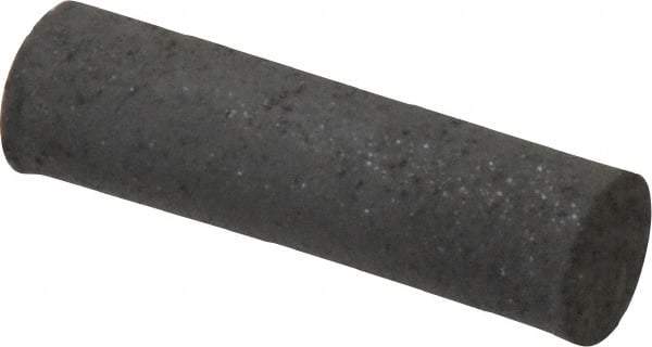 Made in USA - 1/4" Max Diam x 7/8" Long, Cylinder, Rubberized Point - Medium Grade, Silicon Carbide, 1/16" Arbor Hole, Unmounted - Exact Tool & Supply