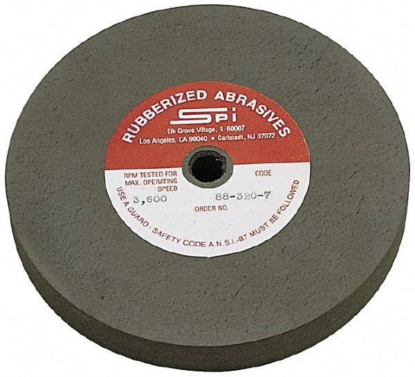Made in USA - 6" Diam x 1/2" Hole x 3/4" Thick, 80 Grit Surface Grinding Wheel - Aluminum Oxide/Silicon Carbide Blend, Medium Grade, 3,600 Max RPM - Exact Tool & Supply