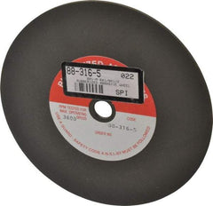 Made in USA - 6" Diam x 1/2" Hole x 1/8" Thick, 80 Grit Surface Grinding Wheel - Aluminum Oxide/Silicon Carbide Blend, Medium Grade, 3,600 Max RPM - Exact Tool & Supply