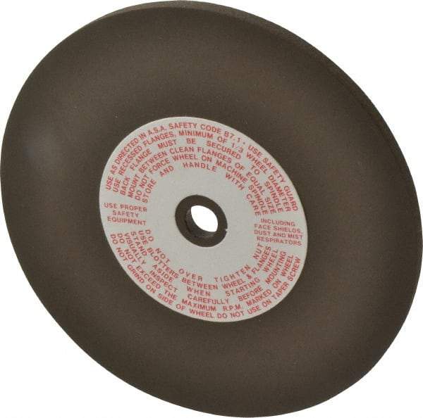 Made in USA - 6" Diam x 1/2" Hole x 1/4" Thick, 80 Grit Surface Grinding Wheel - Aluminum Oxide/Silicon Carbide Blend, Medium Grade, 3,600 Max RPM - Exact Tool & Supply