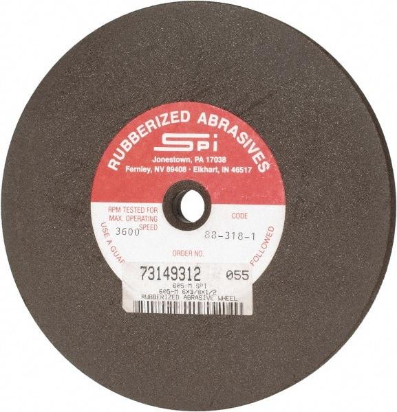 Made in USA - 6" Diam x 1/2" Hole x 3/8" Thick, 80 Grit Surface Grinding Wheel - Aluminum Oxide/Silicon Carbide Blend, Medium Grade, 3,600 Max RPM - Exact Tool & Supply