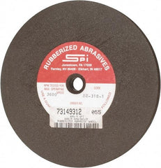 Made in USA - 6" Diam x 1/2" Hole x 3/8" Thick, 80 Grit Surface Grinding Wheel - Aluminum Oxide/Silicon Carbide Blend, Medium Grade, 3,600 Max RPM - Exact Tool & Supply