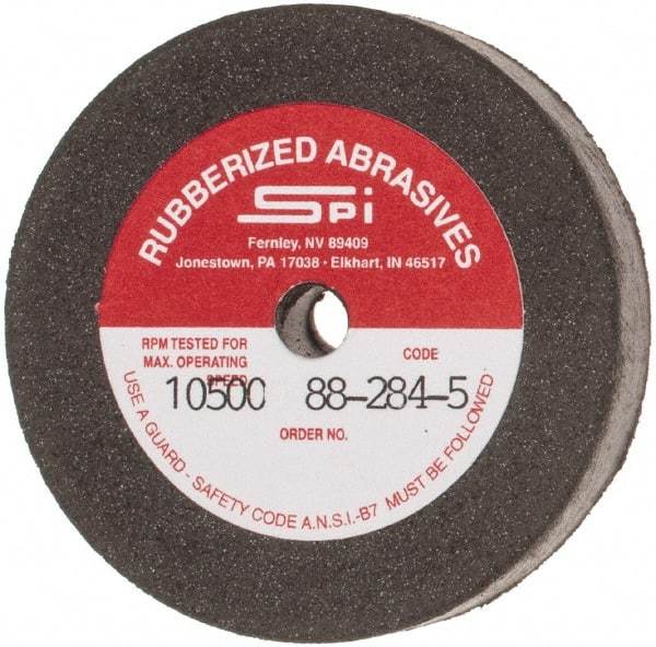 Made in USA - 2" Diam x 1/4" Hole x 3/8" Thick, 80 Grit Surface Grinding Wheel - Aluminum Oxide/Silicon Carbide Blend, Medium Grade, 10,500 Max RPM - Exact Tool & Supply