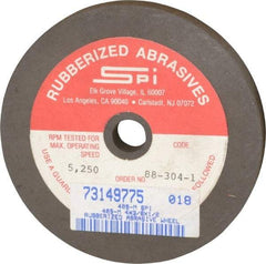 Made in USA - 4" Diam x 1/2" Hole x 3/8" Thick, 80 Grit Surface Grinding Wheel - Aluminum Oxide/Silicon Carbide Blend, Medium Grade, 5,250 Max RPM - Exact Tool & Supply