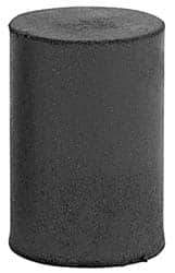 Made in USA - 7/8" Max Diam x 1" Long, Cylinder, Rubberized Point - Coarse Grade, Silicon Carbide, 1/4" Arbor Hole, Unmounted - Exact Tool & Supply