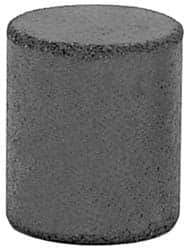 Made in USA - 1" Max Diam x 1-1/2" Long, Cylinder, Rubberized Point - Fine Grade, Silicon Carbide, 1/4" Arbor Hole, Unmounted - Exact Tool & Supply