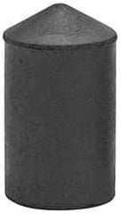 Made in USA - 1" Max Diam x 1-3/4" Long, Cone, Rubberized Point - Coarse Grade, Silicon Carbide, 1/4" Arbor Hole, Unmounted - Exact Tool & Supply