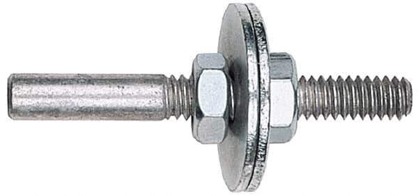 Made in USA - 1/4" Shank Rubberized Abrasive Point Mandrel - 1/4" Hole Compatibility, for Small Wheels - Exact Tool & Supply