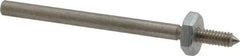 Made in USA - 1/8" Shank Rubberized Abrasive Point Mandrel - 1/8" Hole Compatibility, for Points - Exact Tool & Supply