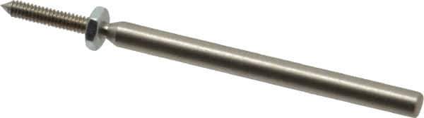 Made in USA - 1/8" Shank Rubberized Abrasive Point Mandrel - 1/16" Hole Compatibility, for Points - Exact Tool & Supply