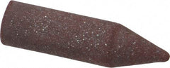 Made in USA - 9/32" Max Diam x 1" Long, Cone, Rubberized Point - Fine Grade, Silicon Carbide, 1/16" Arbor Hole, Unmounted - Exact Tool & Supply