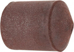 Made in USA - 7/8" Max Diam x 1-1/4" Long, Cone, Rubberized Point - Fine Grade, Silicon Carbide, 1/4" Arbor Hole, Unmounted - Exact Tool & Supply
