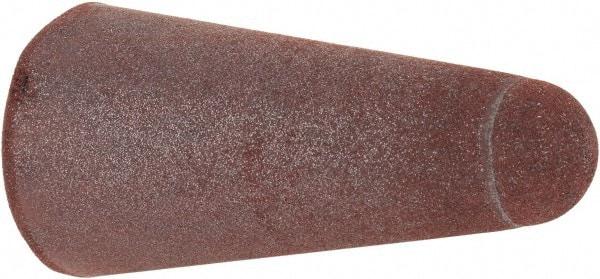 Made in USA - 1" Max Diam x 2" Long, Taper, Rubberized Point - Fine Grade, Silicon Carbide, 1/4" Arbor Hole, Unmounted - Exact Tool & Supply