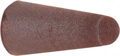 Made in USA - 1" Max Diam x 2" Long, Taper, Rubberized Point - Fine Grade, Silicon Carbide, 1/4" Arbor Hole, Unmounted - Exact Tool & Supply