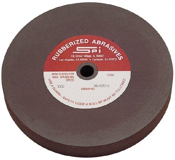 Made in USA - 6" Diam x 1/2" Hole x 1/8" Thick, 120 Grit Surface Grinding Wheel - Aluminum Oxide/Silicon Carbide Blend, Fine Grade, 3,500 Max RPM - Exact Tool & Supply