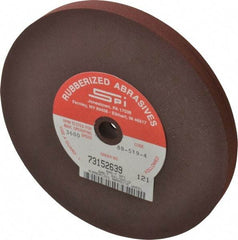 Made in USA - 6" Diam x 1/2" Hole x 1/2" Thick, 120 Grit Surface Grinding Wheel - Aluminum Oxide/Silicon Carbide Blend, Fine Grade, 3,500 Max RPM - Exact Tool & Supply