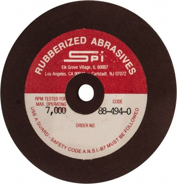 Made in USA - 3" Diam x 1/4" Hole x 1/8" Thick, 120 Grit Surface Grinding Wheel - Aluminum Oxide/Silicon Carbide Blend, Fine Grade, 7,000 Max RPM - Exact Tool & Supply