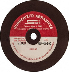 Made in USA - 3" Diam x 1/4" Hole x 1/8" Thick, 120 Grit Surface Grinding Wheel - Aluminum Oxide/Silicon Carbide Blend, Fine Grade, 7,000 Max RPM - Exact Tool & Supply