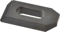 Gibraltar - M6, M8 & M10mm Stud, Steel, Plain Strap Clamp - 21mm Travel, 64mm OAL x 25mm Wide x 13mm High, Black Oxide Finish, Tapered Nose - Exact Tool & Supply