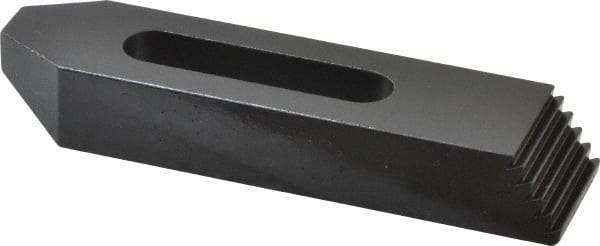 Gibraltar - M6, M8 & M10mm Stud, Steel, Plain Strap Clamp - 37mm Travel, 102mm OAL x 25mm Wide x 16mm High, Black Oxide Finish, Tapered Nose - Exact Tool & Supply