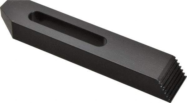 Gibraltar - M6, M8 & M10mm Stud, Steel, Plain Strap Clamp - 56mm Travel, 152mm OAL x 29mm Wide x 19mm High, Black Oxide Finish, Tapered Nose - Exact Tool & Supply