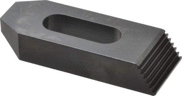 Gibraltar - M16mm Stud, Steel, Plain Strap Clamp - 30mm Travel, 102mm OAL x 38mm Wide x 19mm High, Black Oxide Finish, Tapered Nose - Exact Tool & Supply