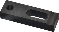Gibraltar - 1/4" Stud, Medium Carbon Steel, Strap Clamp - 1/2" Travel, 2" OAL x 5/8" Wide x 3/8" High, Black Oxide Finish, Radius Nose - Exact Tool & Supply