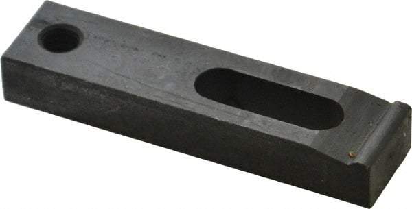 Gibraltar - 1/4" Stud, Medium Carbon Steel, Strap Clamp - 1/2" Travel, 2-1/2" OAL x 5/8" Wide x 3/8" High, Black Oxide Finish, Radius Nose - Exact Tool & Supply