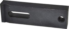 Gibraltar - 3/8" Stud, Medium Carbon Steel, Strap Clamp - 1" Travel, 4" OAL x 1-1/4" Wide x 5/8" High, Black Oxide Finish, Radius Nose - Exact Tool & Supply