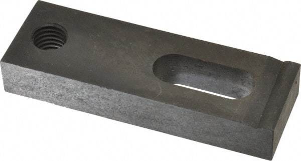 Gibraltar - 5/8" Stud, Medium Carbon Steel, Strap Clamp - 1" Travel, 4-1/2" OAL x 1-1/2" Wide x 3/4" High, Black Oxide Finish, Radius Nose - Exact Tool & Supply