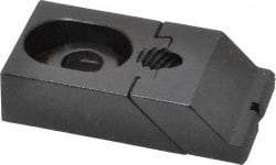 Gibraltar - 2-5/16" OAL x 1-1/4" Overall Width, Low Grip Nose, Steel Manual Edge Clamp - Black Oxide Coating, 5/8" High, 3/8" Socket Cap Screw Slot, 3/8" Travel - Exact Tool & Supply