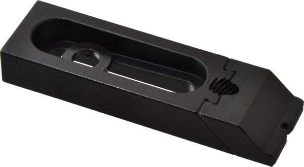 Gibraltar - 4-1/8" OAL x 1-1/4" Overall Width, Low Grip Nose, Steel Manual Edge Clamp - Black Oxide Coating, 5/8" High, 3/8" Socket Cap Screw Slot, 2" Travel - Exact Tool & Supply