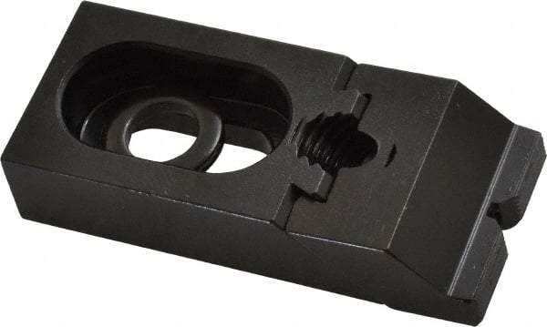 Gibraltar - 3-5/16" OAL x 1-1/2" Overall Width, Low Grip Nose, Steel Manual Edge Clamp - Black Oxide Coating, 3/4" High, 1/2" Socket Cap Screw Slot, 3/4" Travel - Exact Tool & Supply